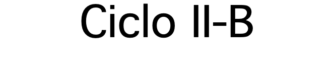 Ciclo II-B